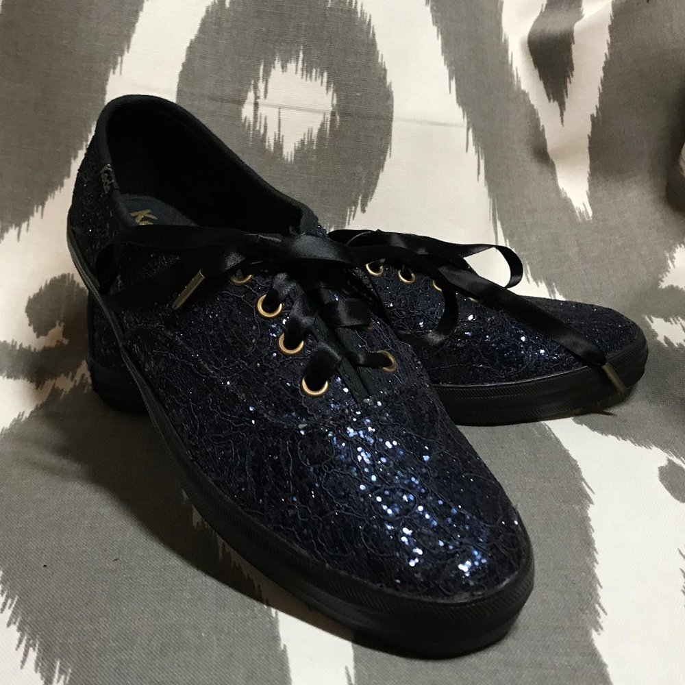 Keds Taylor Swift Black & Blue Glitter  Size 6